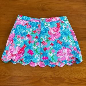 Lilly Pulitzer Floral Skirt in Blue and Pink